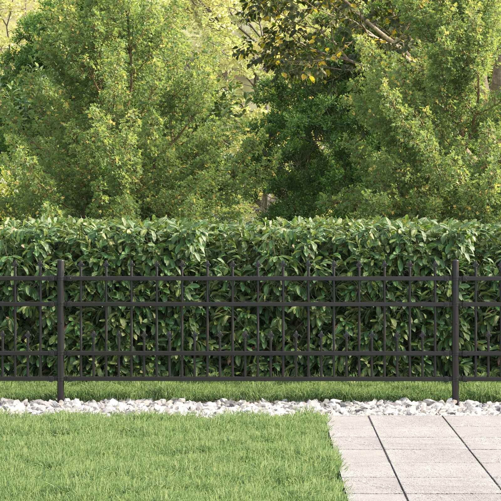 Zwart Stalen Spike Ring Hek (200x110cm) - 34% Korting!