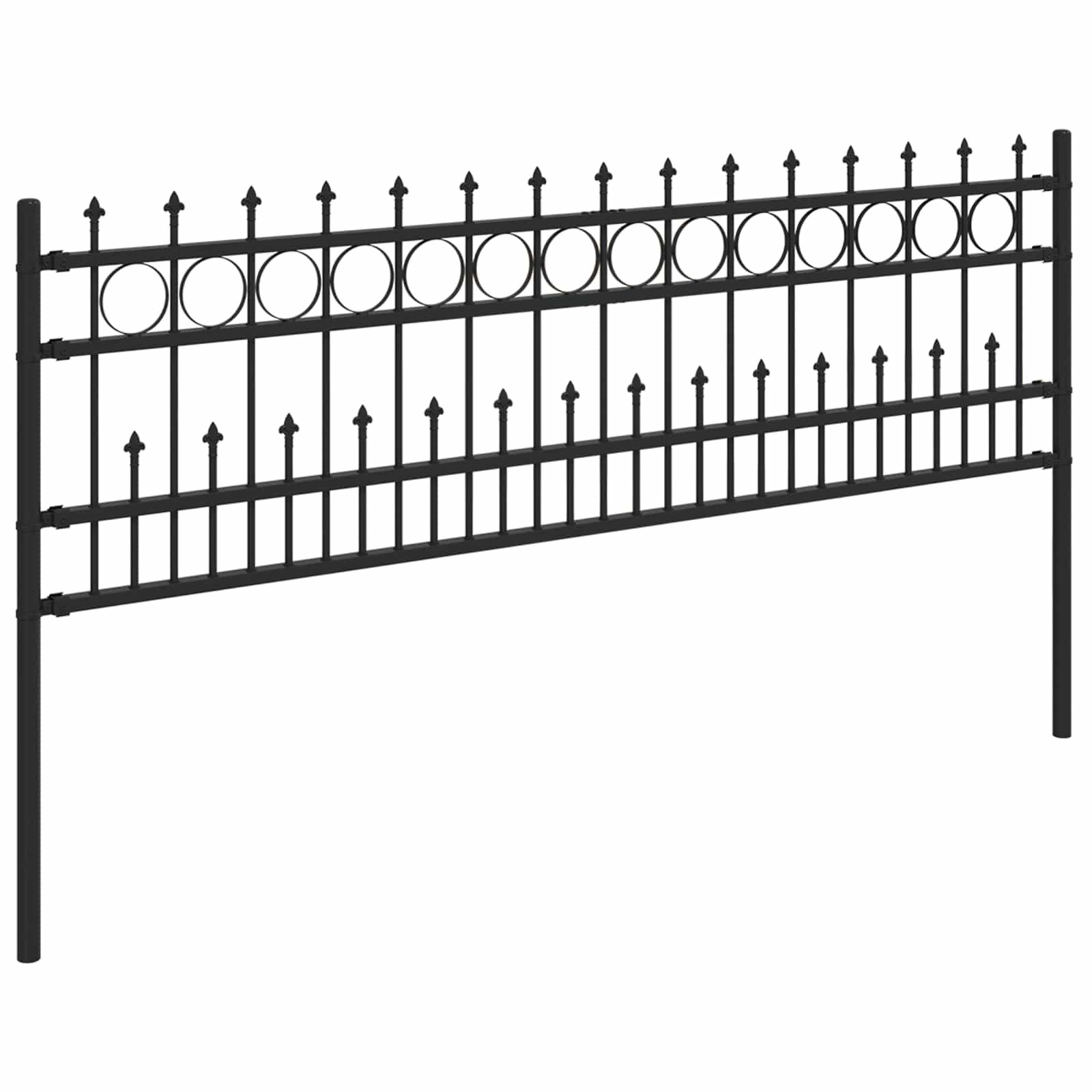 Zwart Stalen Spike Ring Hek (200x110cm) - 34% Korting!