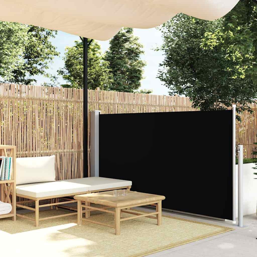Uittrekbaar Tuinscherm 120x500 cm Zwart - 34% Korting!