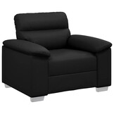 vidaXL Fauteuil Kunstleer Zwart - 35% Korting