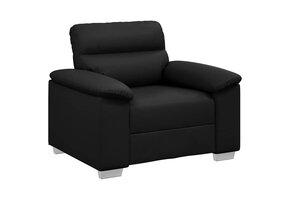 vidaXL Fauteuil Kunstleer Zwart - 35% Korting