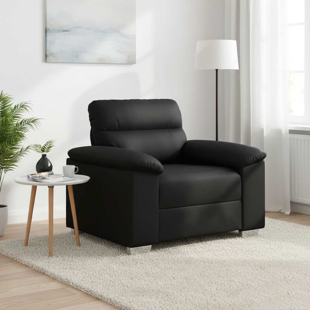 vidaXL Fauteuil Kunstleer Zwart - 35% Korting