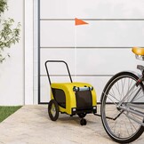 Hondenfietskar Oxford Stof - Geel/Zwart (53% Korting)