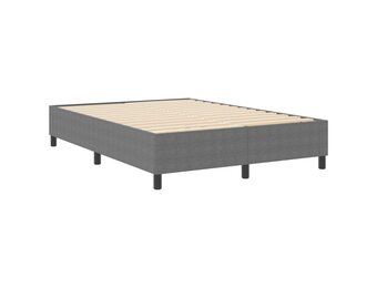 Boxspring Bed Lichtgrijs 140x190 cm Katoen - 34% Korting!