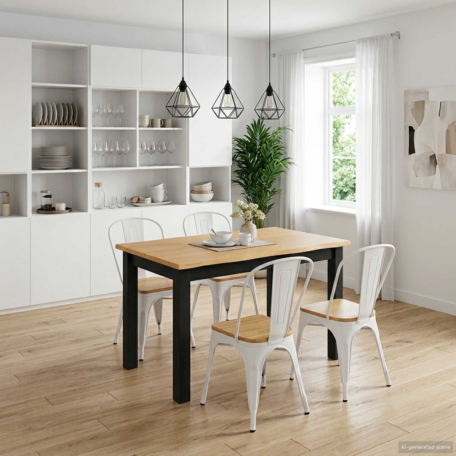 Zwarte Eettafel Grenenhout (54% Korting)