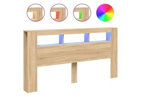 VidaXL Hoofdbord LED Eiken 200cm - 54% Korting