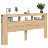 VidaXL Hoofdbord LED Eiken 200cm - 54% Korting