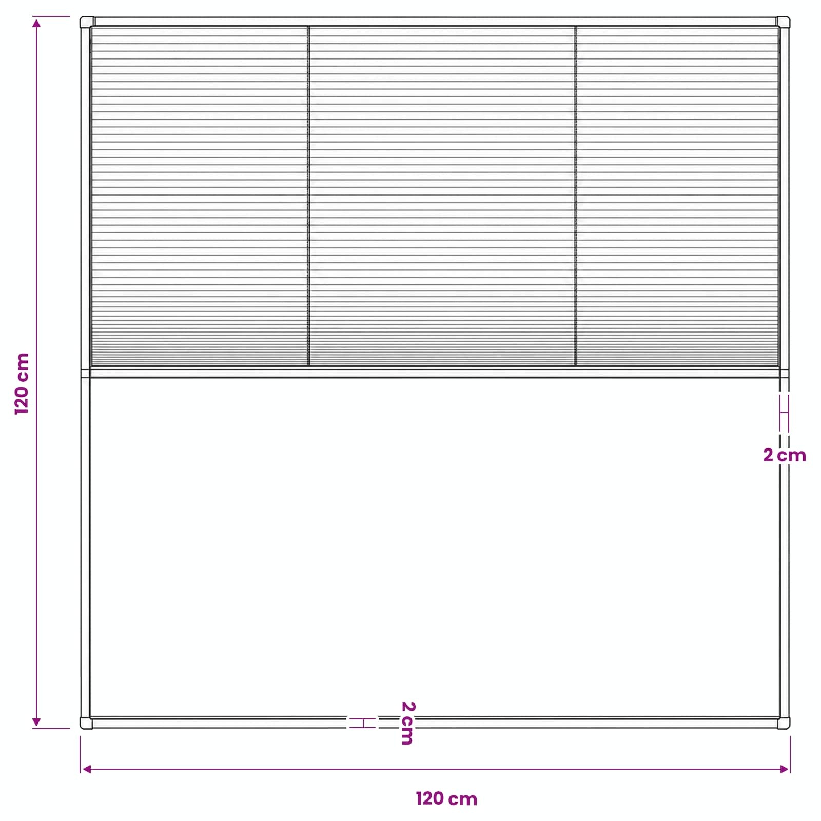 Plissé raamhor 120x120 cm - Houd insecten buiten