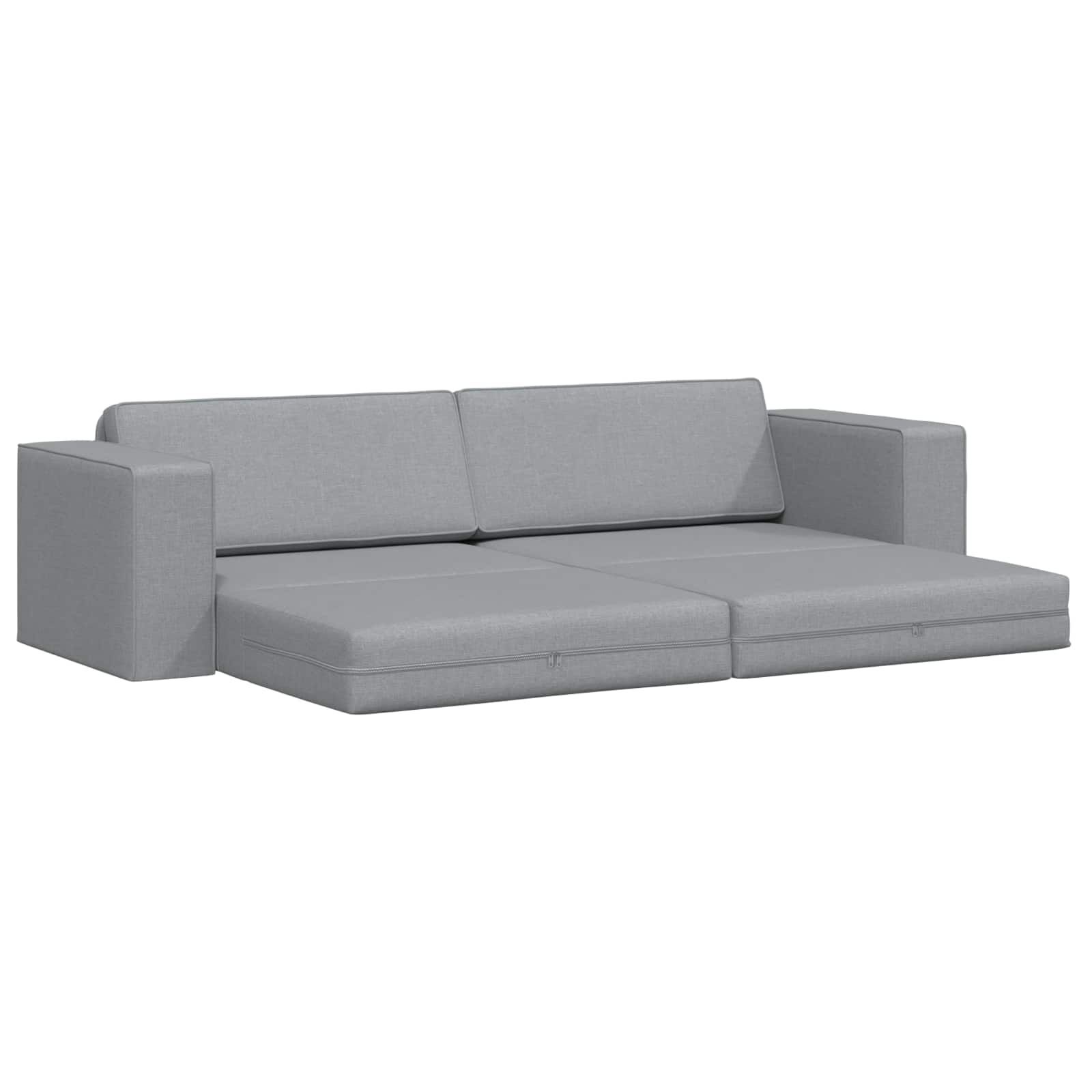 Lichtgrijze Slaapbank van Stof (245x78x77cm) - 35% Korting