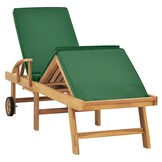 Ligbed van Teakhout met Kussen - 35% Korting