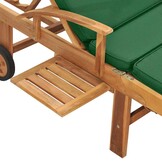 Ligbed van Teakhout met Kussen - 35% Korting