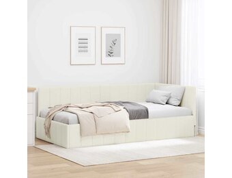vidaXL Hoekbedframe Crème Fluweel 100x200 cm - 35% Korting!