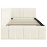 vidaXL Hoekbedframe Crème Fluweel 100x200 cm - 35% Korting!