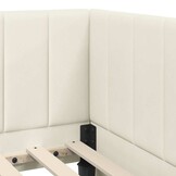 vidaXL Hoekbedframe Crème Fluweel 100x200 cm - 35% Korting!