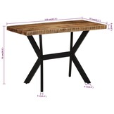 Eettafel 110x55x75 cm Massief Mangohout met 35% Korting
