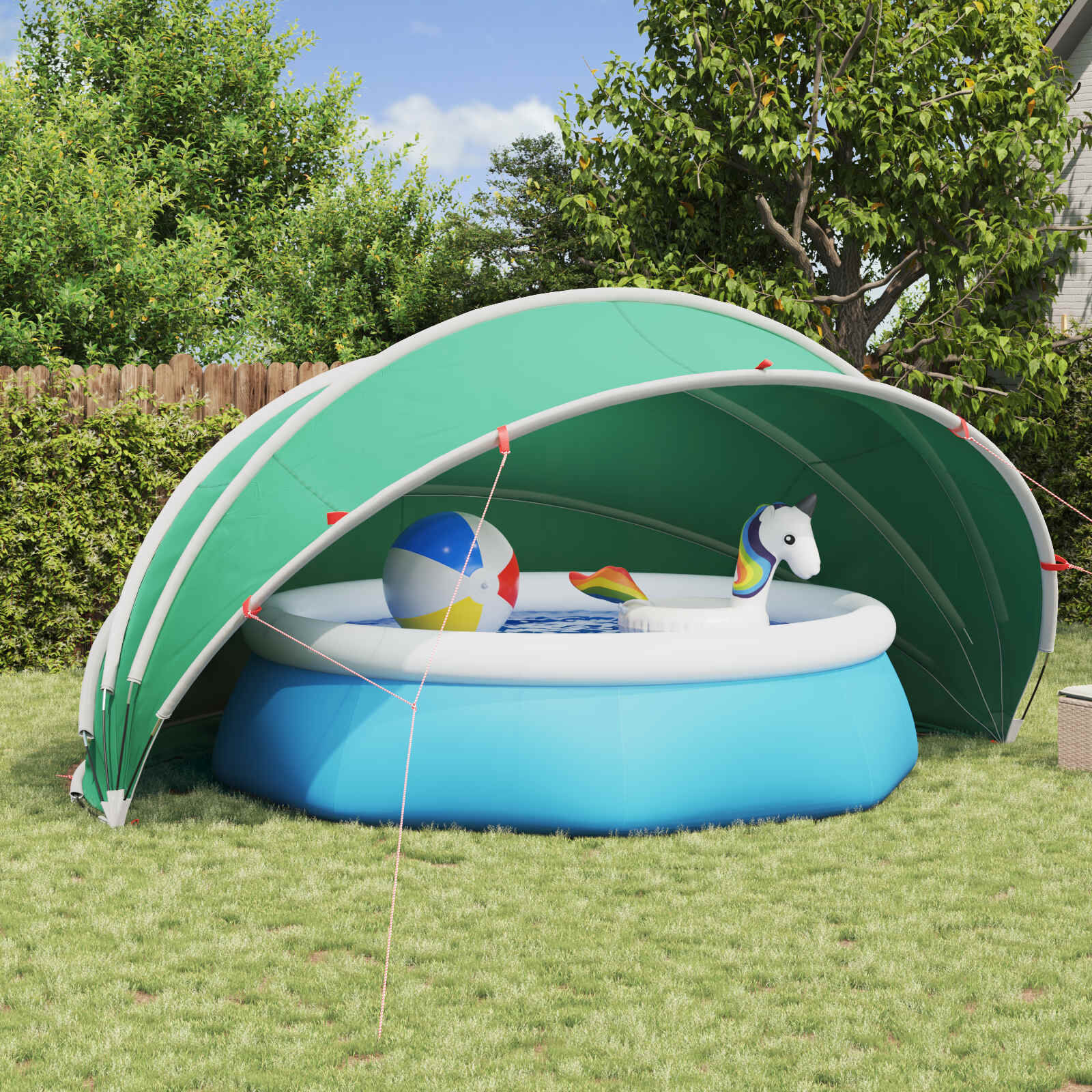 vidaXL Pooldome Zeegroen - 500x500x236cm - 35% Korting