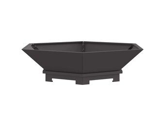 vidaXL Vuurkom Zwart XL weervast staal 100x100x28 cm - 54% korting