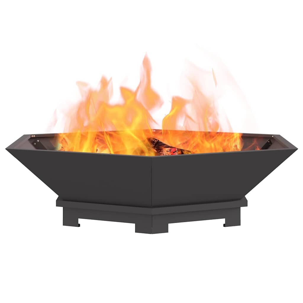 vidaXL Vuurkom Zwart XL weervast staal 100x100x28 cm - 54% korting