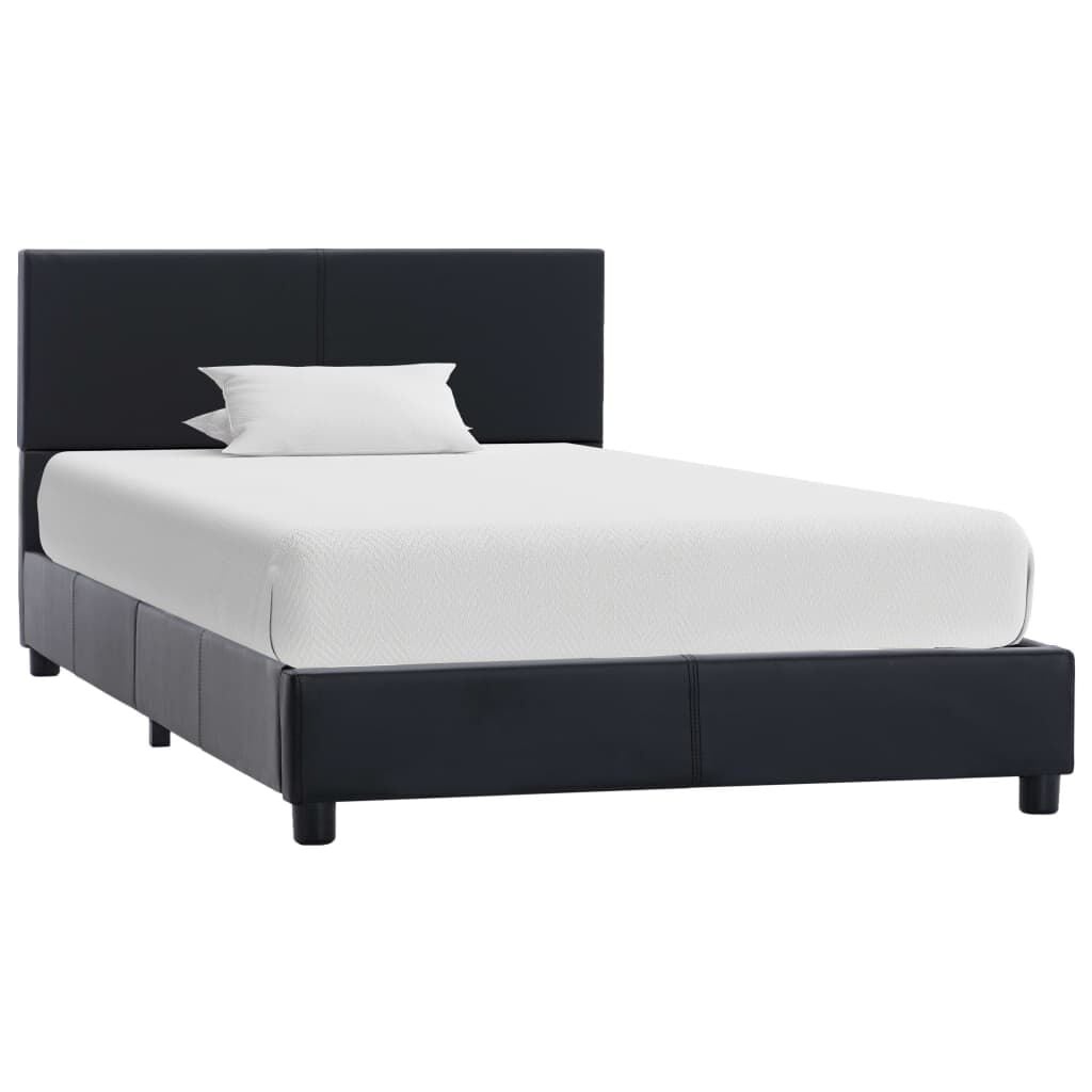 vidaXL Zwart Kunstleren Bedframe 90x200 cm - 59% Korting