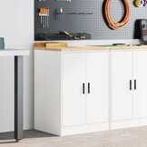 vidaXL Garagekast Grenenhout Wit - 60x51x85 cm - 34% Korting