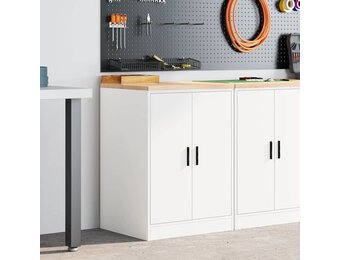 vidaXL Garagekast Grenenhout Wit - 60x51x85 cm - 34% Korting