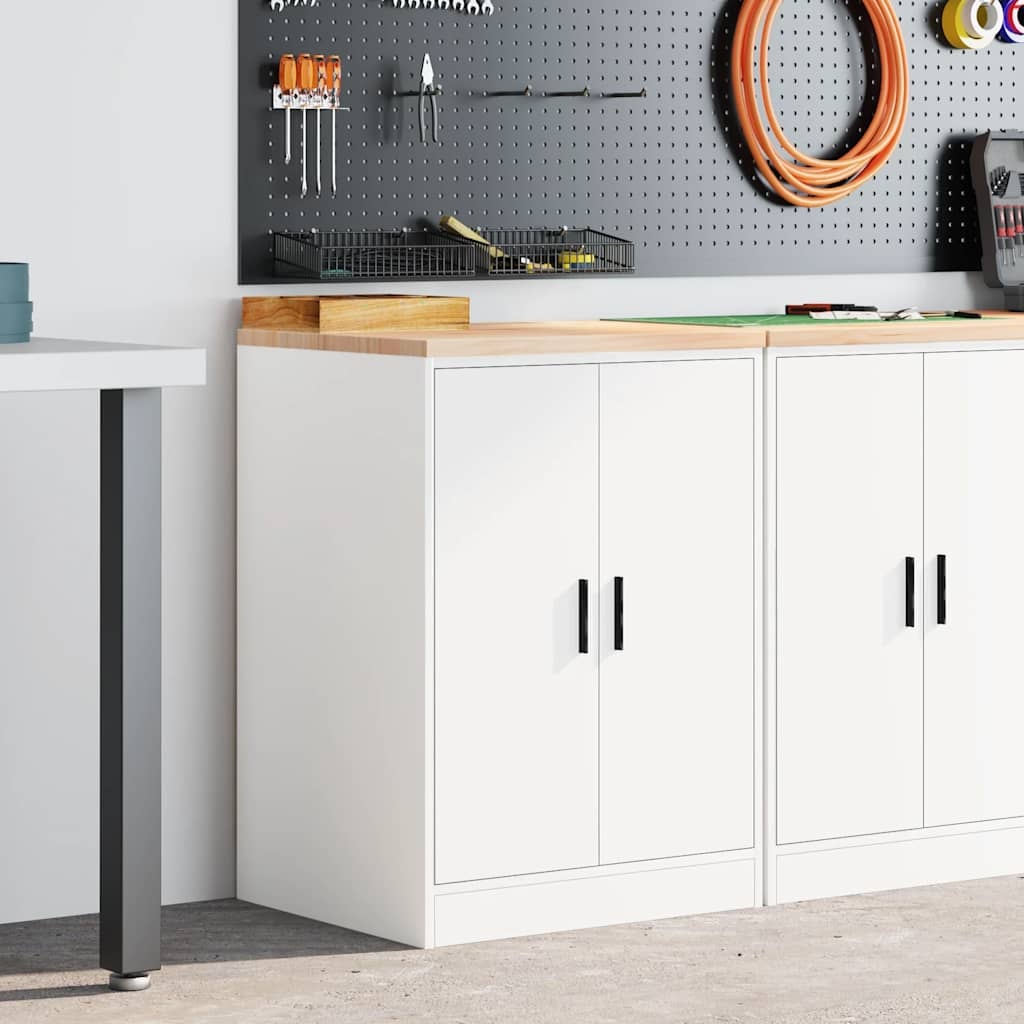 vidaXL Garagekast Grenenhout Wit - 60x51x85 cm - 34% Korting