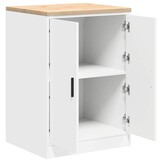 vidaXL Garagekast Grenenhout Wit - 60x51x85 cm - 34% Korting