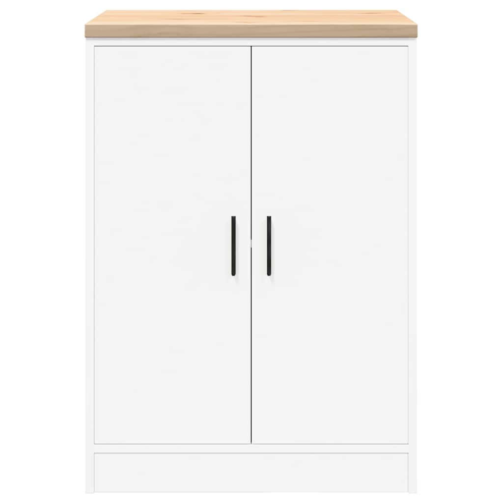 vidaXL Garagekast Grenenhout Wit - 60x51x85 cm - 34% Korting