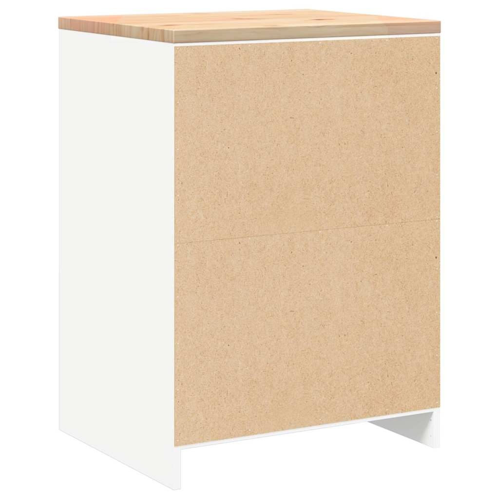 vidaXL Garagekast Grenenhout Wit - 60x51x85 cm - 34% Korting