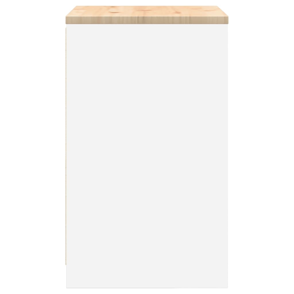 vidaXL Garagekast Grenenhout Wit - 60x51x85 cm - 34% Korting