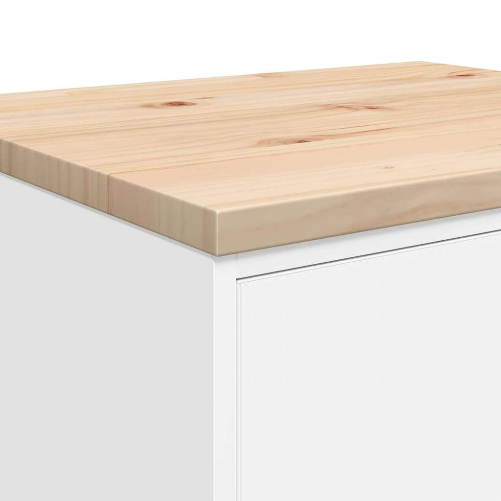 vidaXL Garagekast Grenenhout Wit - 60x51x85 cm - 34% Korting
