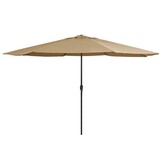 Grote Taupe Parasol 390cm - Metalen Paal - 34% Korting!