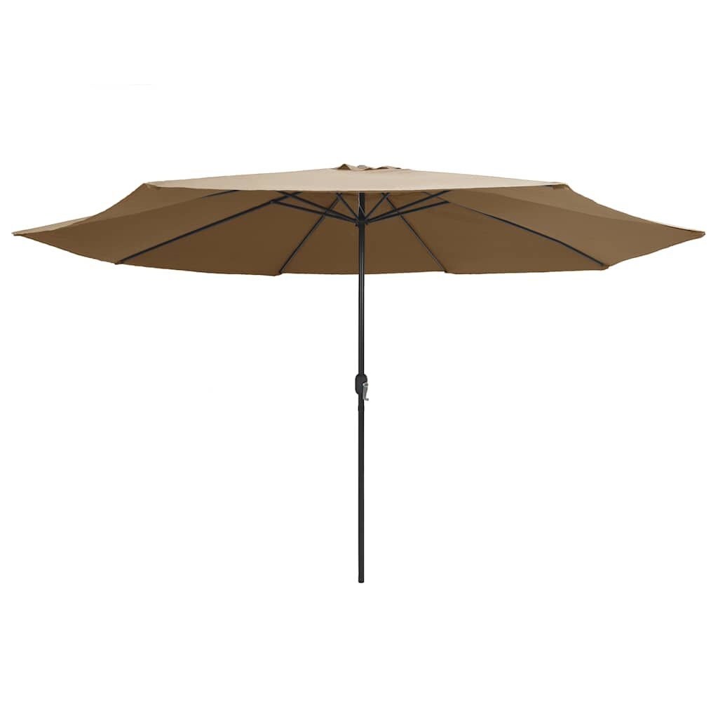 Grote Taupe Parasol 390cm - Metalen Paal - 34% Korting!