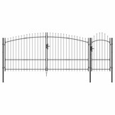 vidaXL Tuinpoort Zwart 150x400 cm - 60% Korting