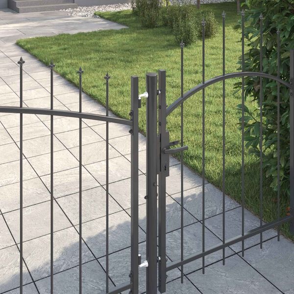 vidaXL Tuinpoort Zwart 150x400 cm - 60% Korting