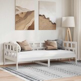 Houten Slaapbank Wit 90x200 cm - 34% Korting