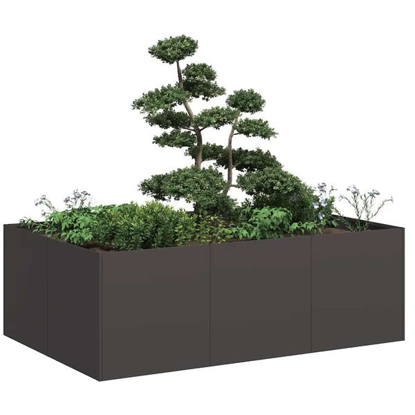 Plantenbak Staal Zwart 120x80x40 cm - 53% Korting!
