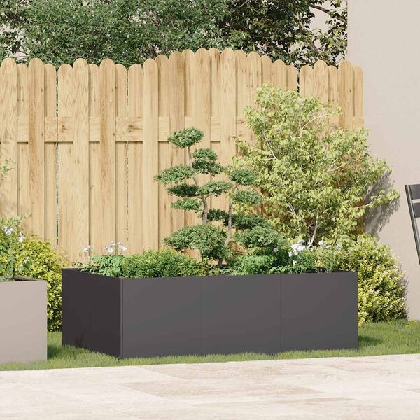 Plantenbak Staal Zwart 120x80x40 cm - 53% Korting!