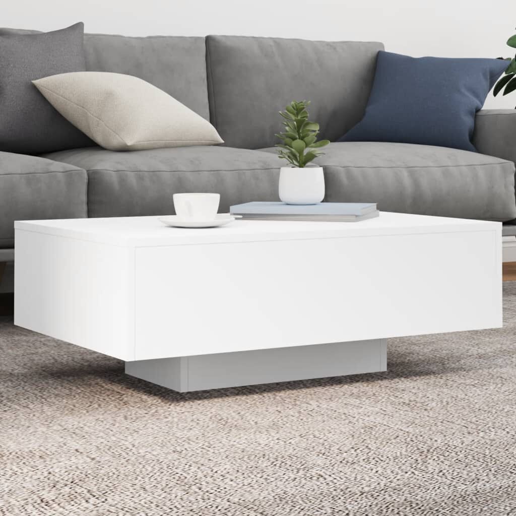 Moderne Salontafel met LED-verlichting Wit - 52% Korting