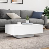 Moderne Salontafel met LED-verlichting Wit - 52% Korting