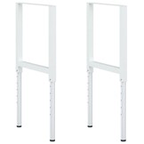 Verstelbare Werkbankframes Metaal Grijs (2 stuks) - 34% Korting