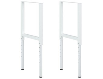 Verstelbare Werkbankframes Metaal Grijs (2 stuks) - 34% Korting