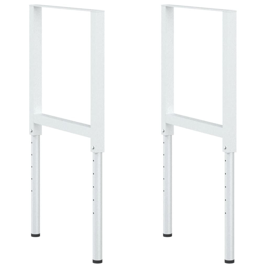 Verstelbare Werkbankframes Metaal Grijs (2 stuks) - 34% Korting