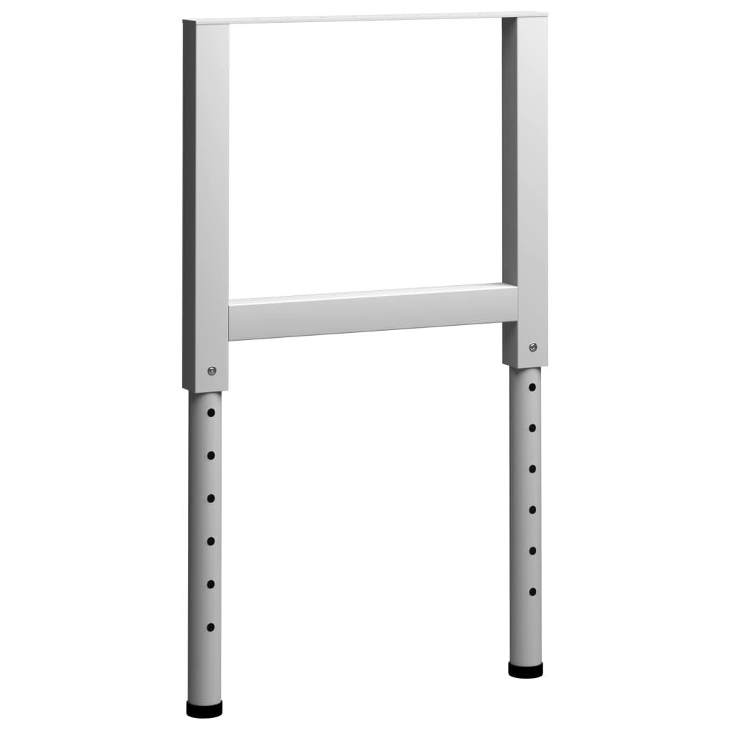 Verstelbare Werkbankframes Metaal Grijs (2 stuks) - 34% Korting