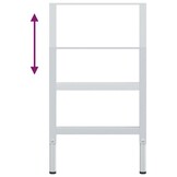 Verstelbare Werkbankframes Metaal Grijs (2 stuks) - 34% Korting
