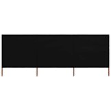 Zwart Windscherm 3-Panels 400x120 cm - 33% Korting!