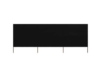 Zwart Windscherm 3-Panels 400x120 cm - 33% Korting!