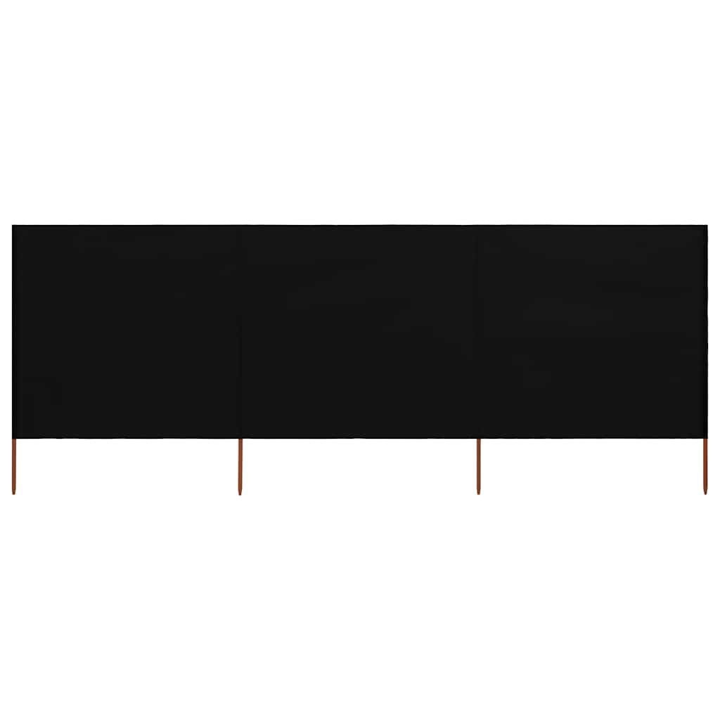Zwart Windscherm 3-Panels 400x120 cm - 33% Korting!