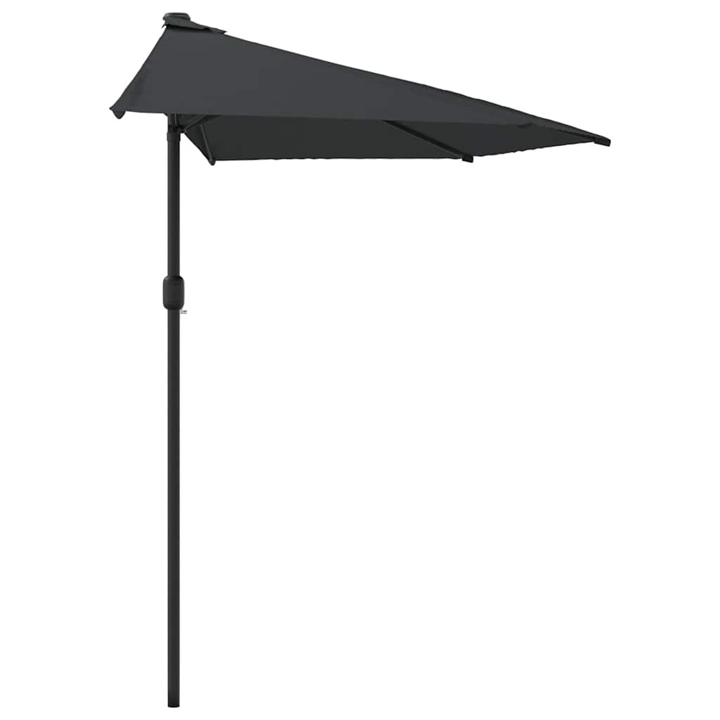 Halve Balkonparasol Antraciet 270x144 cm - 33% Korting