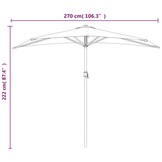 Halve Balkonparasol Antraciet 270x144 cm - 33% Korting